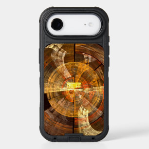 Integrity Radial Abstract Art in Warm Gold Tones iPhone 17 Air Case