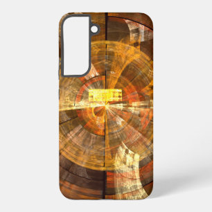 Integrity Radial Abstract Art in Warm Gold Tones Samsung Galaxy S22+ Case
