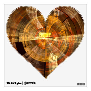 Integrity Radial Abstract Art in Warm Gold Tones Wall Sticker