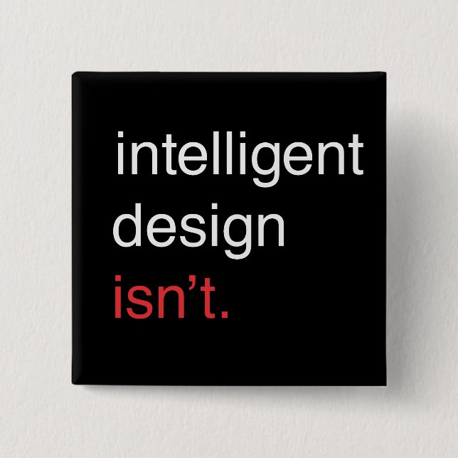inteligent design pinback button (Front)
