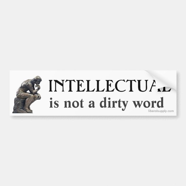 INTELLECTUAL, is not a dirt... Bumper Sticker (Front)
