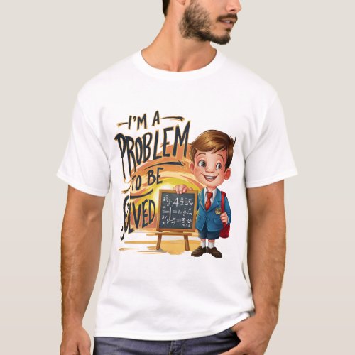 Intellectual Whimsy Schoolboy Solving Equations T_Shirt