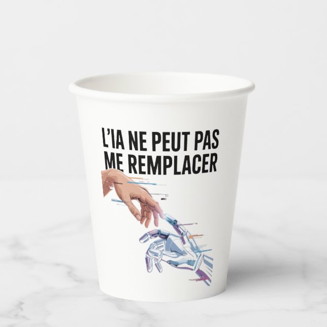 Intelligence artificielle et humains paper cups (Front)