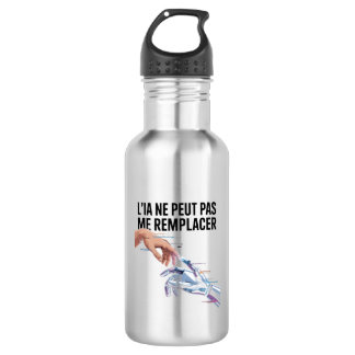 Intelligence artificielle et humains stainless steel water bottle