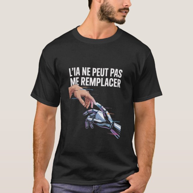 Intelligence artificielle et humains T-Shirt (Front)