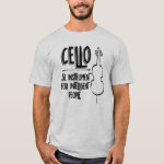 Intelligent Cellist Line Drawing T-Shirt
