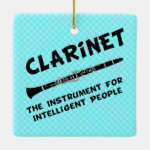 Intelligent Clarinet Ceramic Ornament