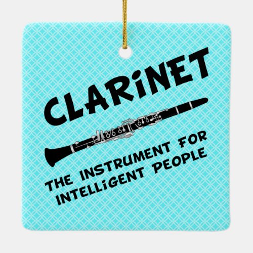 Intelligent Clarinet Ceramic Ornament