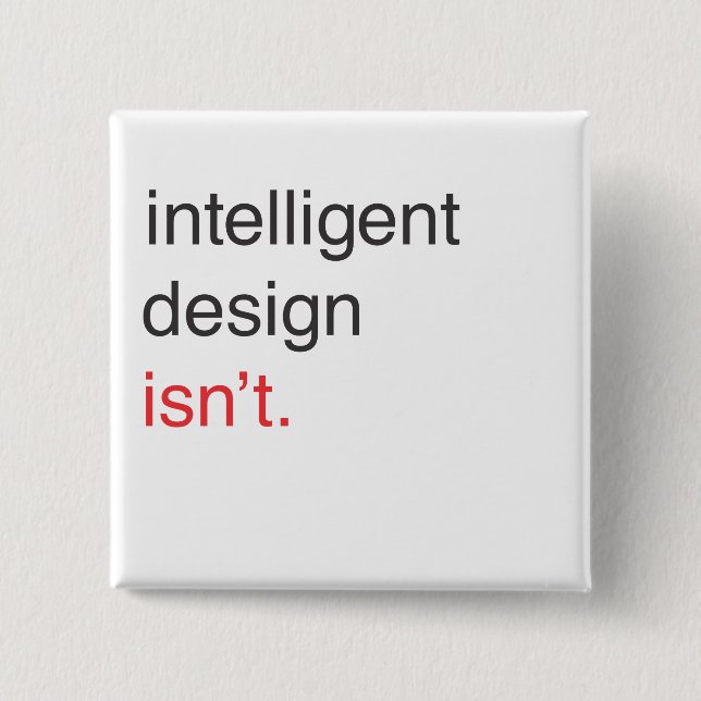 intelligent design pinback button (Front)