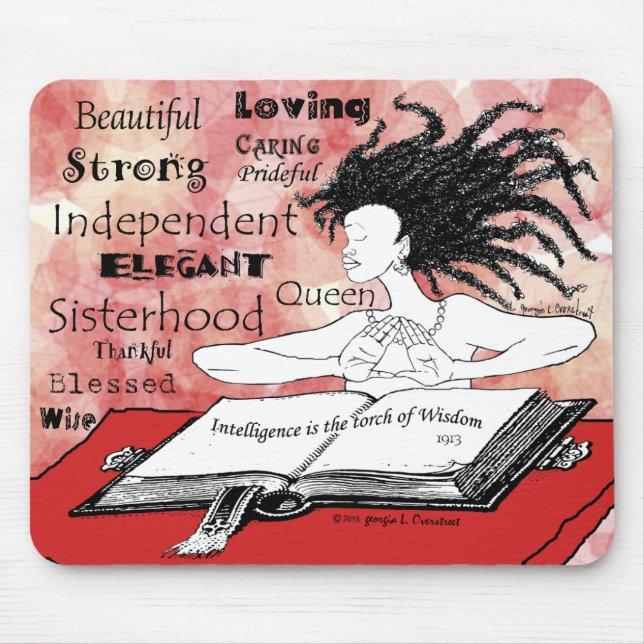Intelligent is the torch of wisdom mouse pad (Front)