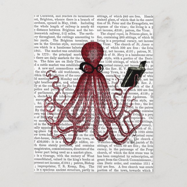 Intelligent Octopus Postcard (Front)