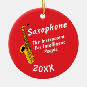 Intelligent Saxophone Ceramic Ornament