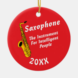 Intelligent Saxophone Ceramic Ornament