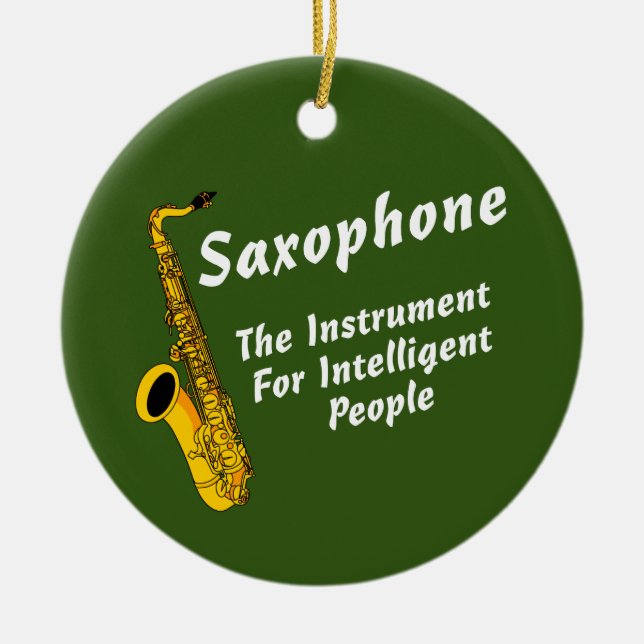 Intelligent Saxophone Ceramic Ornament (Front)