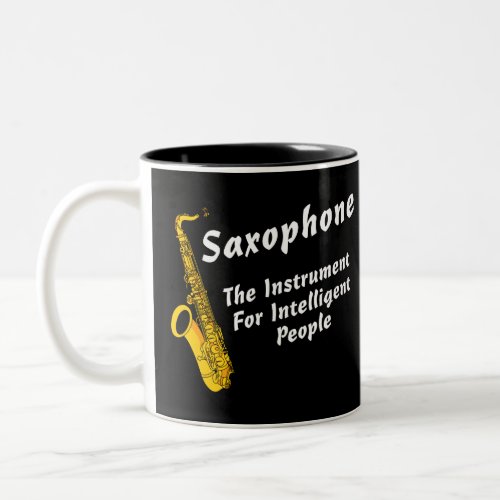 Intelligent Saxophone Two_Tone Coffee Mug