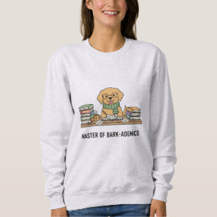 Intelligent Scholar Golden Retriever Dog Books Sweatshirt