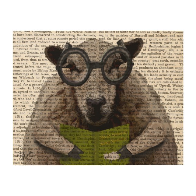 Intelligent Sheep Wood Wall Decor (Front)