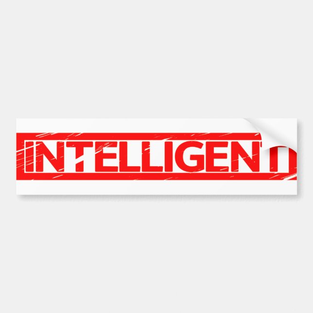 Intelligent Stamp Bumper Sticker (Front)