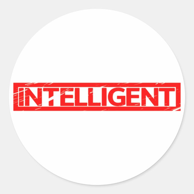 Intelligent Stamp Classic Round Sticker (Front)