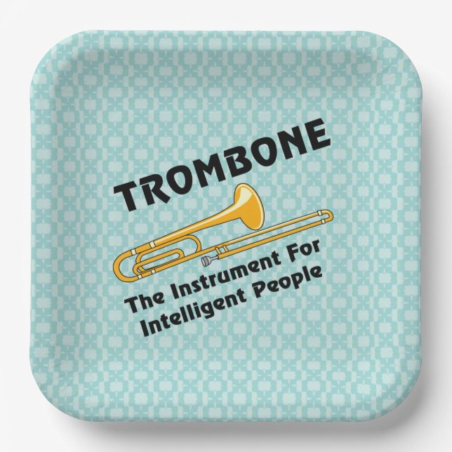Intelligent Trombone Paper Plates (Front)