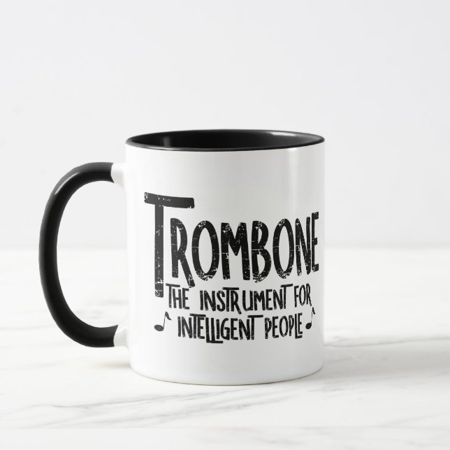 Intelligent Trombone Rough Text Mug (Left)