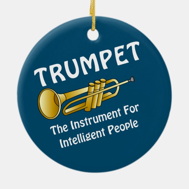 Intelligent Trumpet Ceramic Ornament (Back)