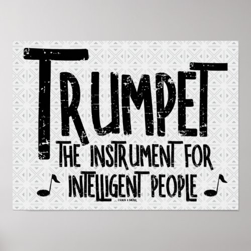 Intelligent Trumpet Rough Text Poster