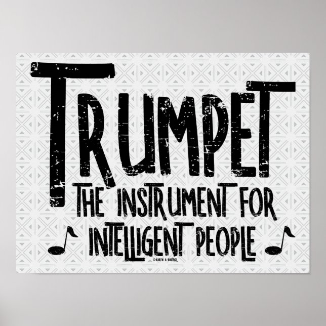 Intelligent Trumpet Rough Text Poster (Front)