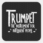 Intelligent Trumpet Rough Text Square Sticker