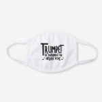 Intelligent Trumpet Rough Text White Cotton Face Mask