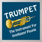 Intelligent Trumpet White Text Poster