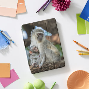 Intelligent Vervet Monkey Wildlife Portrait iPad Pro Cover
