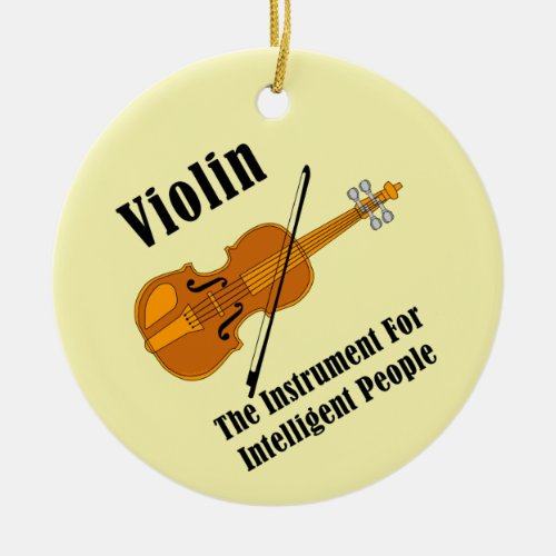 Intelligent Violin Ceramic Ornament