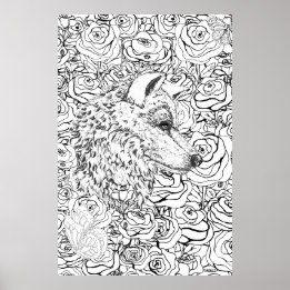 Intelligent Wolf Poster