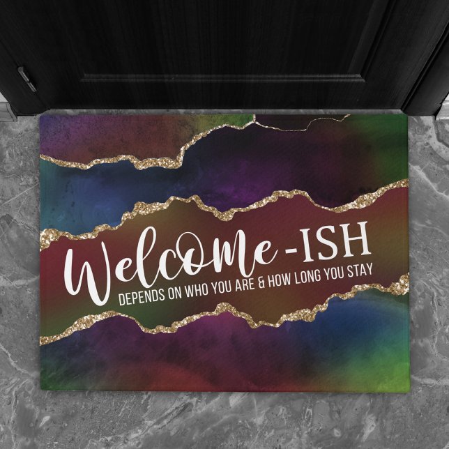 Intense Agate | Dark Moody Rainbow Welcome-Ish Doormat (Creator Uploaded)
