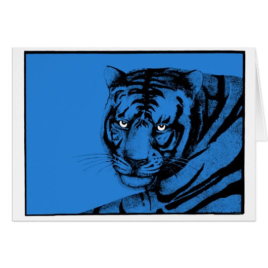 INTENSE BLUE TIGER CARDS (Front Horizontal)