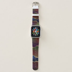 Intense Dark Agate   Moody Rainbow Jewel Tone Apple Watch Band
