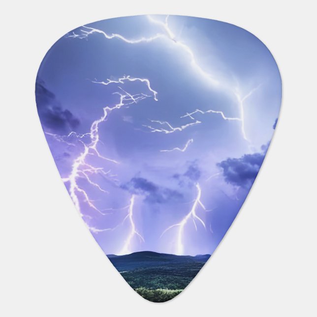 Intense Nature | Lightning Storm Guitar Pick (Front)