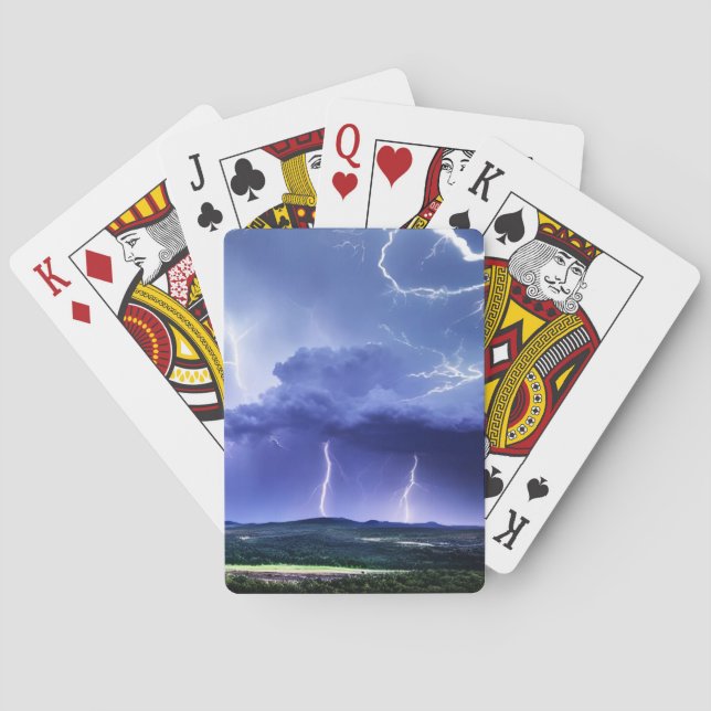 Intense Nature | Lightning Storm Poker Cards (Back)