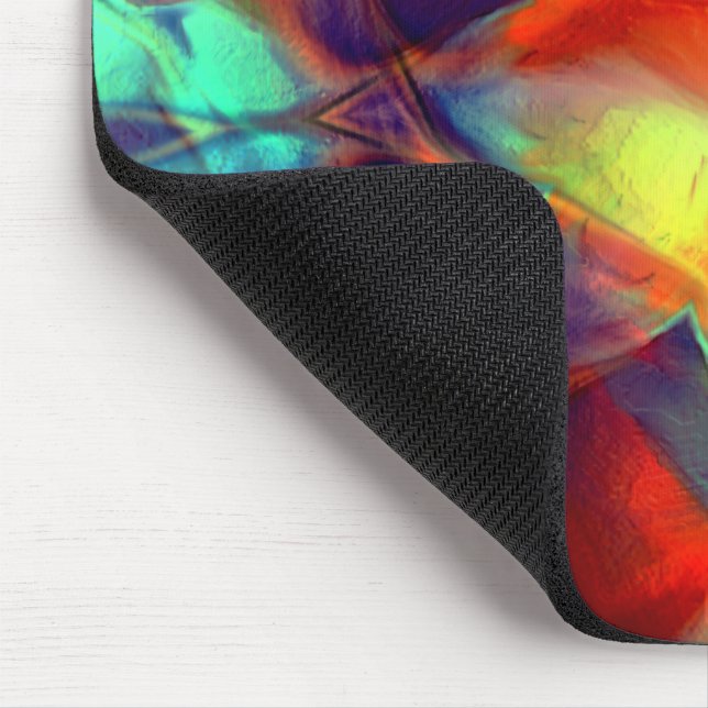 Intense orange flower in digital polished texture  mouse pad (Corner)