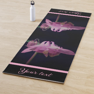 Intense Pink Columbine Flower Personalized Yoga Mat