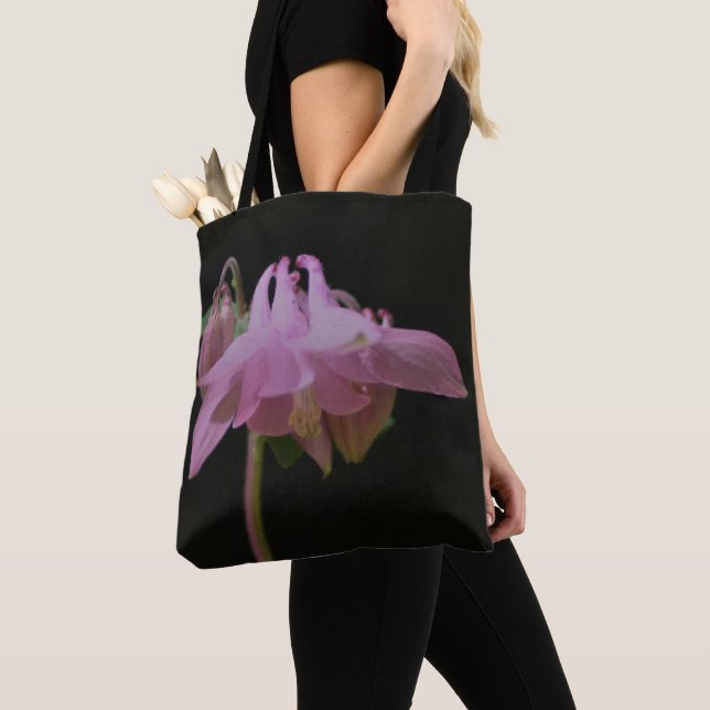 Intense Pink Columbine Flower  Tote Bag (Close Up)