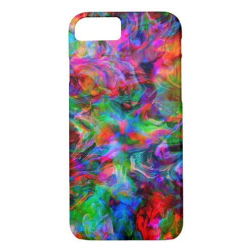 Intense Psychedelic Bright Color Swirl iPhone 87 Case