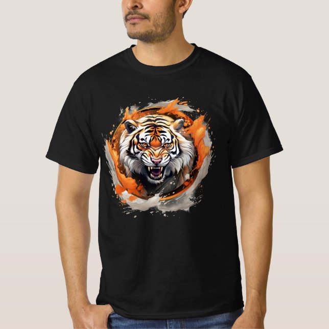 Intense Roaring Tiger T-shirt  (Front)