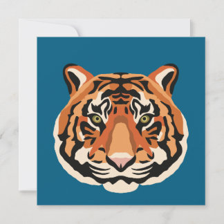 Intense Tiger Eyes the Powerful Big Cat Thank You Card