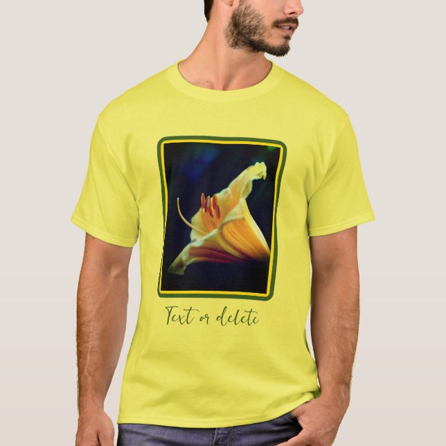 Intense Yellow Lily Flower Personalized T-Shirt (Front)