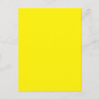 Intensely Brilliant Yellow Color Postcard