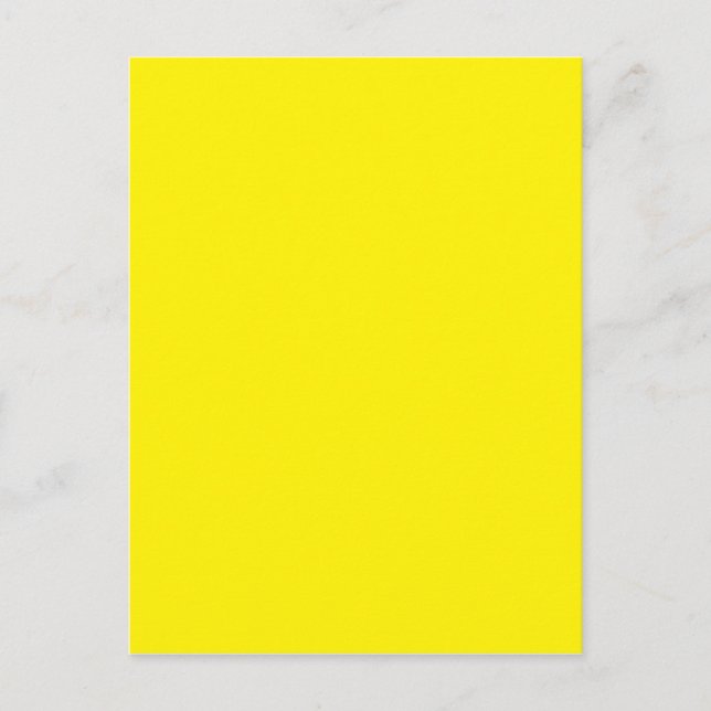 Intensely Brilliant Yellow Color Postcard (Front)