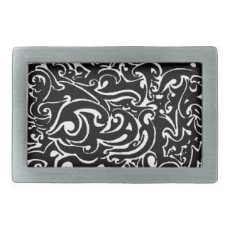 Intensity black on white belt buckle