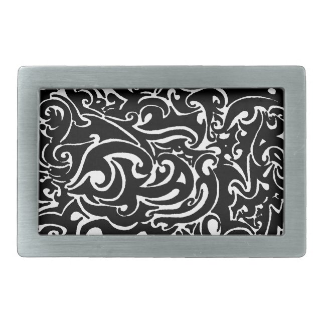 Intensity black on white belt buckle (Front)